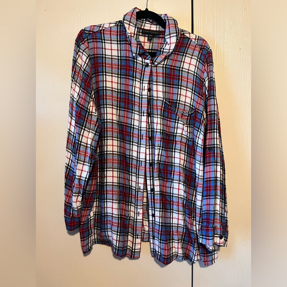 Lane Bryant lightweight flannel